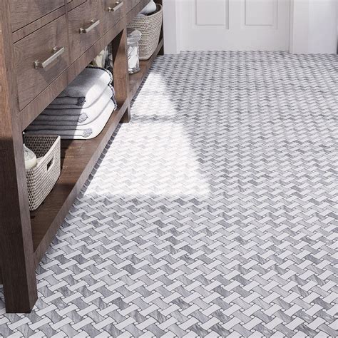 White Mosaic Floor Tile