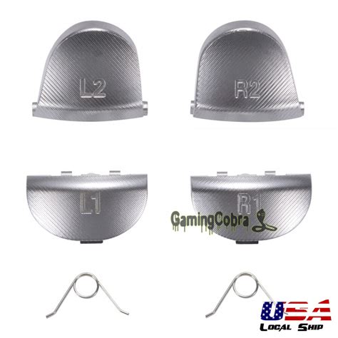 Buy Metal Gold Buttons R1L1 R2L2 Spring Replacement Parts for PS4 ...