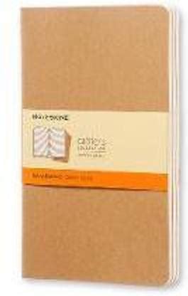 Moleskine Ruled Cahier L - Kraft Cover (3 Set): Buy Moleskine Ruled ...