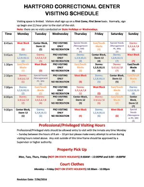 Fillable Online ct Visiting space is limited Fax Email Print - pdfFiller