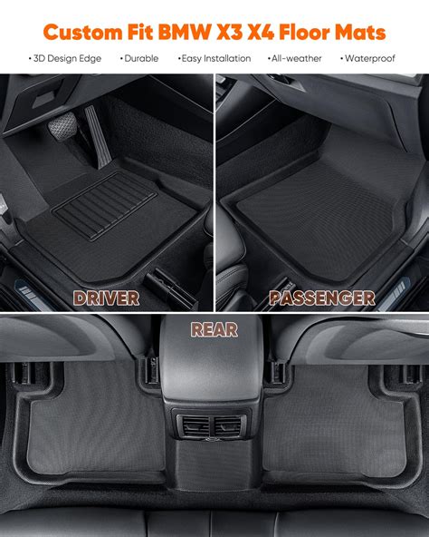 DrCarNow for BMW X3 Floor Mats,Fit for BMW X3 G01 2018-2023 BMW X4 G02 ...