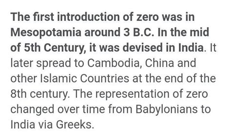 write a short note of invention of zero - Brainly.in