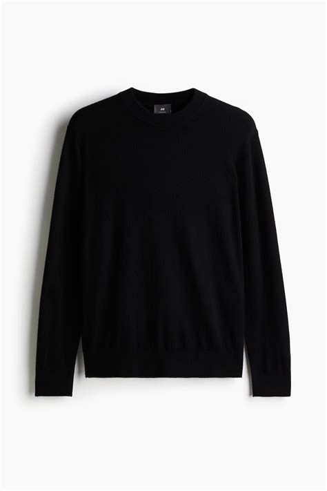 Regular Fit Cashmere jumper - Black - Men | H&M IN