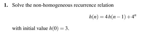 Image result for Homogeneous and Non Homogeneous Recurrence Relation Questions