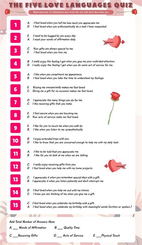 Worksheets 5 Love Languages - 12 Free PDF Printables | Printablee