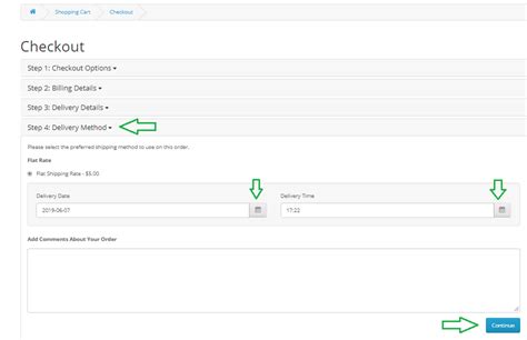 Opencart - Delivery Date And Time Slot For Checkout