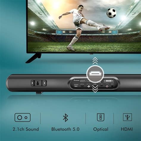 Buy Wohome Sound Bars for TV with Subwoofer, 28-INCH 120W Ultra Slim ...