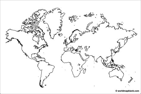 Blank World Map Printable 的图像结果