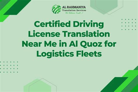 Certified Driving License Translation Near Me In Al Quoz For Logistics ...