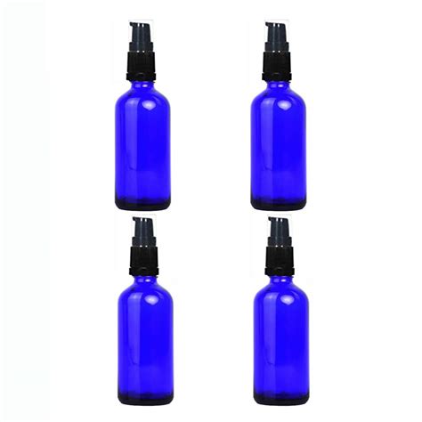 GIFTBASH Blue Coloured Glass refillable 50ml Round Bottle with with ...