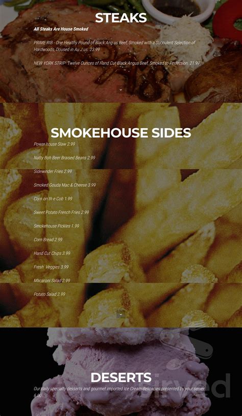 Papa's Smokehouse Saloon menu in Dundalk, Maryland, USA