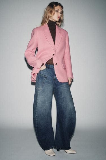 ZW COLLECTION LOW-RISE RELAXED JEANS - Blue | ZARA India