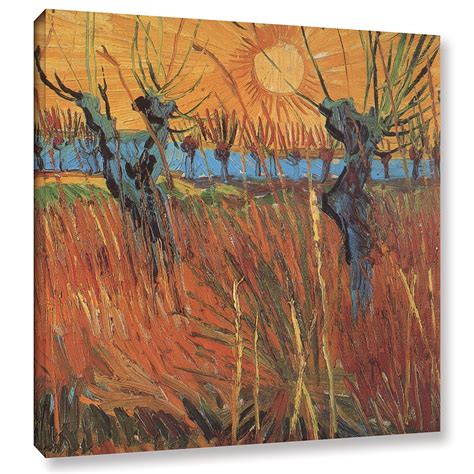 Artwall Vincent Vangogh's Pollard Willows with Setting Sun, Willows at ...