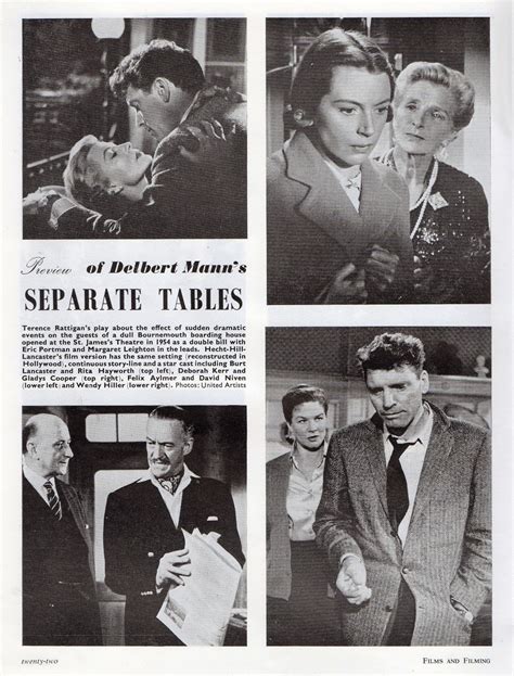 Mike's Movie Projector: Separate Tables, 1958