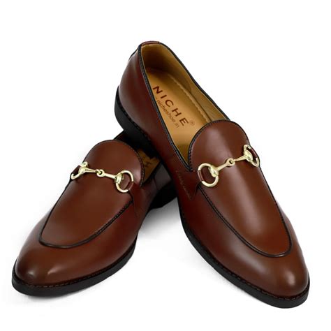 NICHE Cherry Brown Horsebit Loafers
