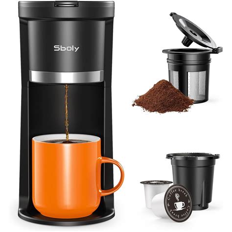 Sboly Mini Single Serve Coffee Maker, Instant Coffee Maker One Cup for ...