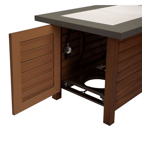 Cuisinart 27-in W 40000-BTU Brown Stainless Steel Propane Gas Fire Pit ...