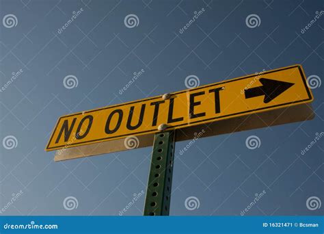 No Outlet Sign stock image. Image of traffic, hazard - 16321471