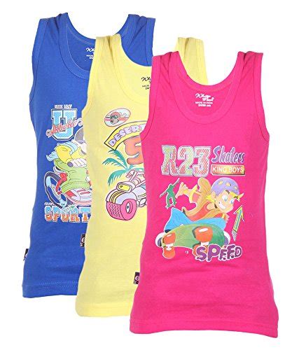 White Moon Printed Vests - Pack of 3 Multicolour : Amazon.in: Fashion