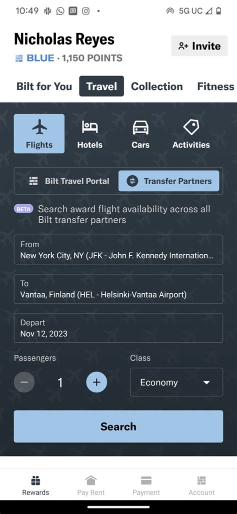 Bilt adds free Point.me integration for award searches with partners!