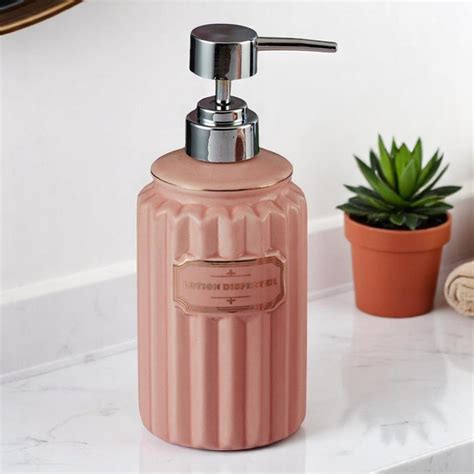 Buy Kookee Ceramic Soap Dispensers, (Art08187-Sd) Pink Online