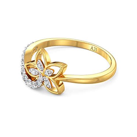Joyalukkas 18k (750) Yellow Gold and Diamond Ring for Girls : Amazon.in ...