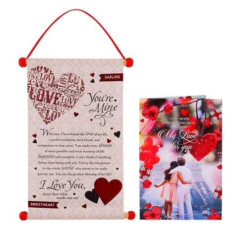 Archies® Valentine Love Gifts Scroll and Greeting Card Combo- Pack of 2 ...
