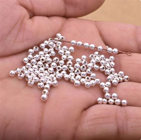 Buy 4mm-270pcs Silver Plated Spacer Beads, Bright Shiny Silver Balls ...