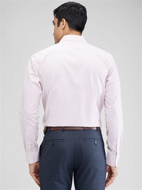 Park Avenue Men Pink Slim Fit Stripe Formal Shirt – MyRaymond