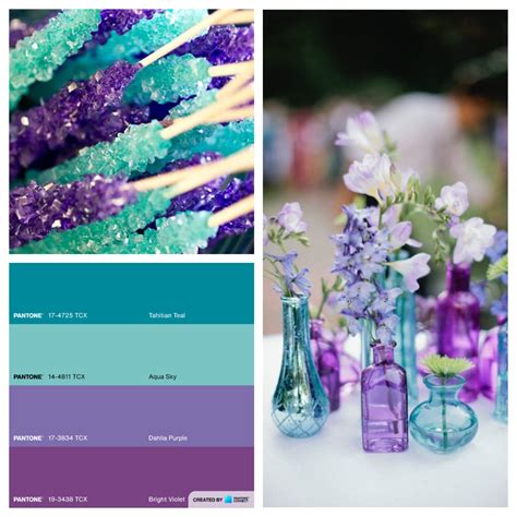 Teal And Purple Wedding Color Combinations