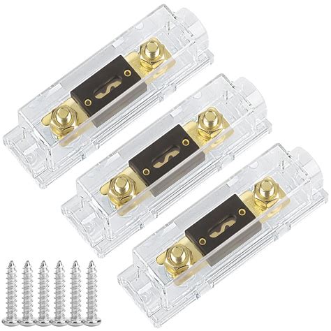 Buy 3 Pack Car 30 AMP ANL Fuse Holder Kit + 30A Fuses 0/2/4/8 Gauge AWG ...