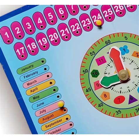 Montessori 7-in-1 Wooden Calendar & Learning Peg Board for Kids
