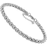 Fashion Frill Stylish Silver Plated Stainless Steel Chain Style Silver ...