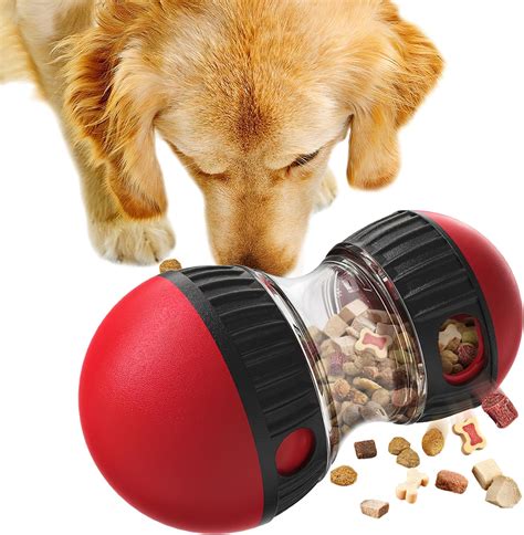 APOMOONS Interactive Dog Toy, Rolling Dog Treat Dispenser Slow Feeder ...