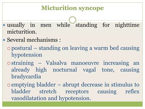 Post Urination Syncope