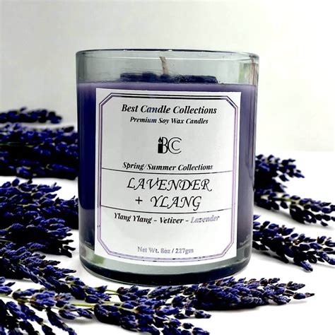 Lavender & Ylang Soy Wax Candle 8oz - Best Candle Collections