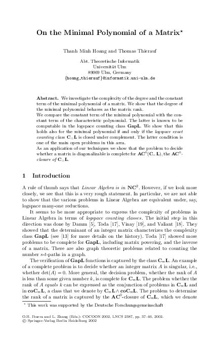 Image result for Examples of Minimal Polynomial of Matrix