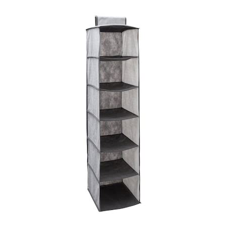 Simplify 6 Shelf Closet Organizer in Grey 26606-GREY | Zoro