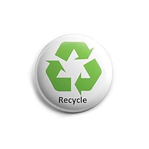 AVI Pin Badge Metal with White Recycle Quote Design Pack of 1 R8000965 ...