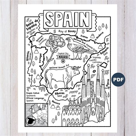 Spain Coloring Pages For Kids