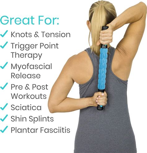 Vive Massage Stick Roller - Deep Tissue Massager for Muscle Pain Relief ...