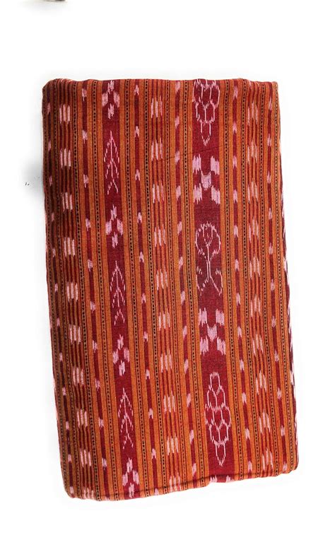 Pure cotton weaved ikkat dress material unstitched for women of ...