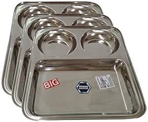 Buy More Combo - More Essentials Round Vati Pavbhaji Plate, Big, 1 ...