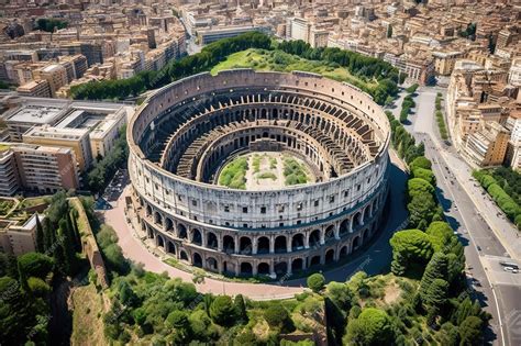 Flavian Amphitheater Aerial View