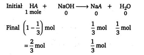 A weak acid of dissociation constant 10-5 is being titrated with ...