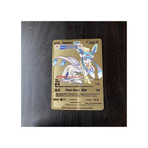 Buy Omneon Eevee Evolutions Rare Custom Gold Metal Pokemon Card Online ...