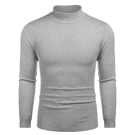 Men's Turtleneck Sweater Pullover Sweater Jumper Xmas Sweater Mens ...