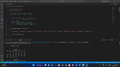 Image result for Coding for a Calendar Using C-language