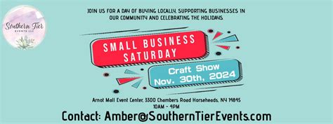 Small Business Saturday Craft Fair, Arnot Mall, Horseheads, 30 November ...