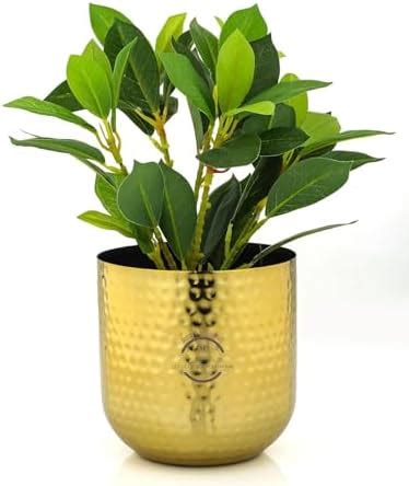 Rust & Shine Urban Loft Garden Pot - Golden Finish | Aesthetic & Modern ...